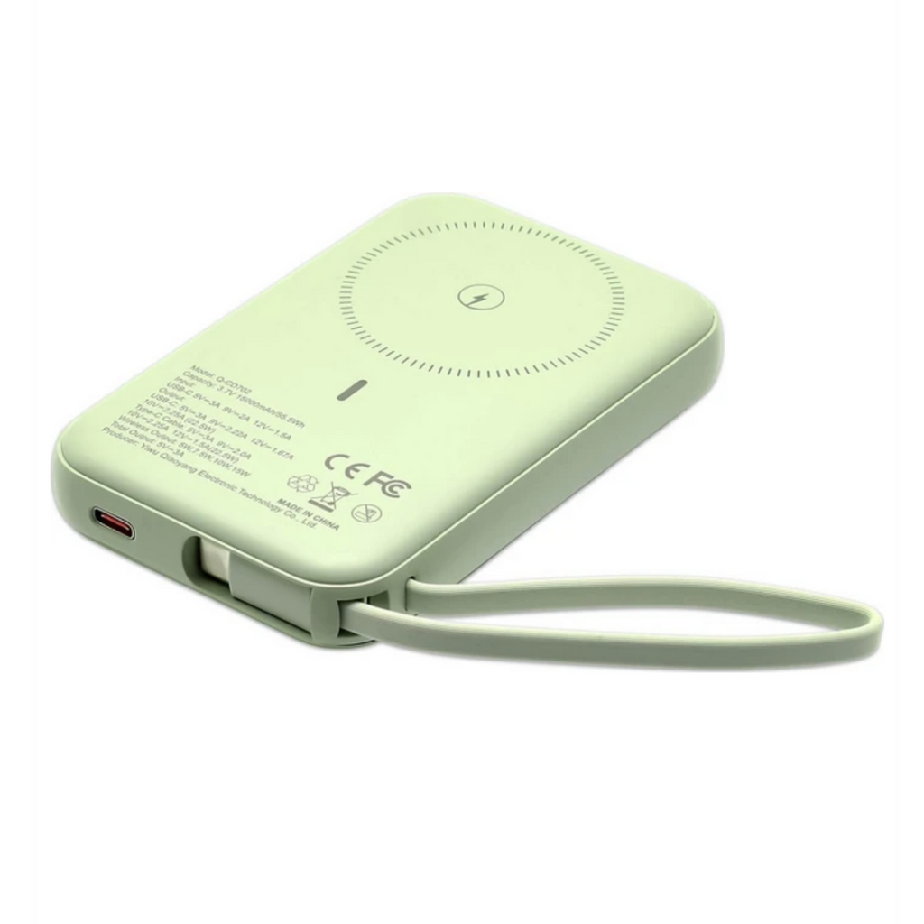 Power Bank 15000mAh με MagSafe & Ενσωματωμένο Καλώδιο USB-C