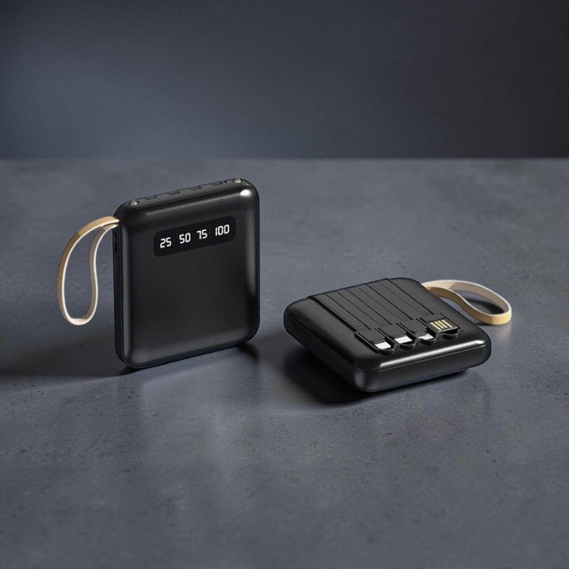 Power Bank 5000mAh με 4 Ενσωματωμένα Καλώδια (USB-C, Lightning & Micro-USB)
