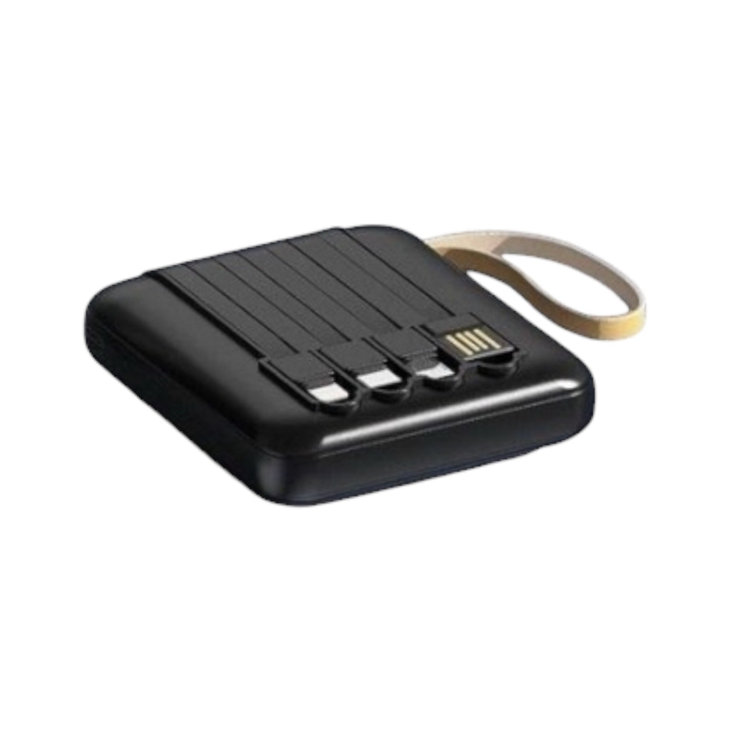 Power Bank 5000mAh με 4 Ενσωματωμένα Καλώδια (USB-C, Lightning & Micro-USB)