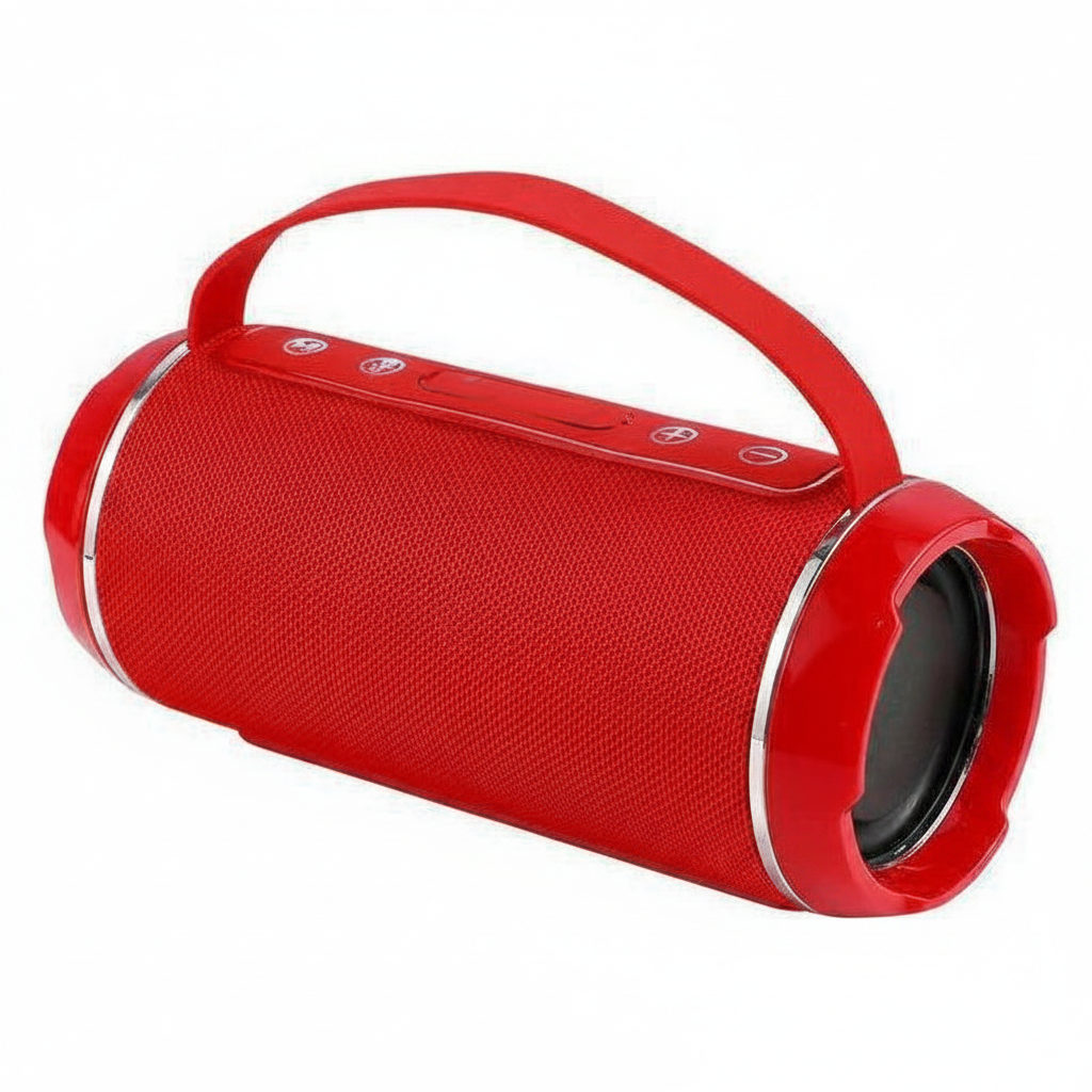 Red Bluetooth Speaker Angle View
